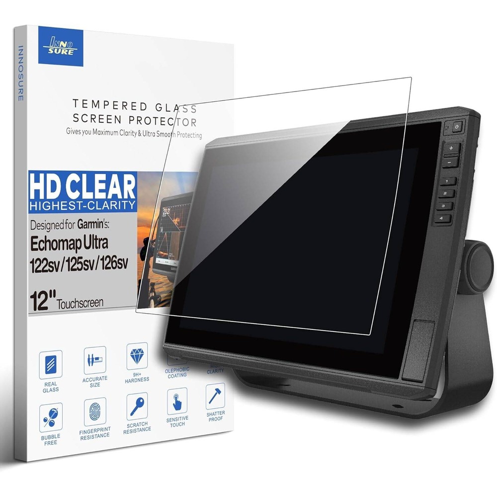 InnoSure Tempered Glass Screen Protector for Garmin EchoMAP Ultra 122sv 125sv